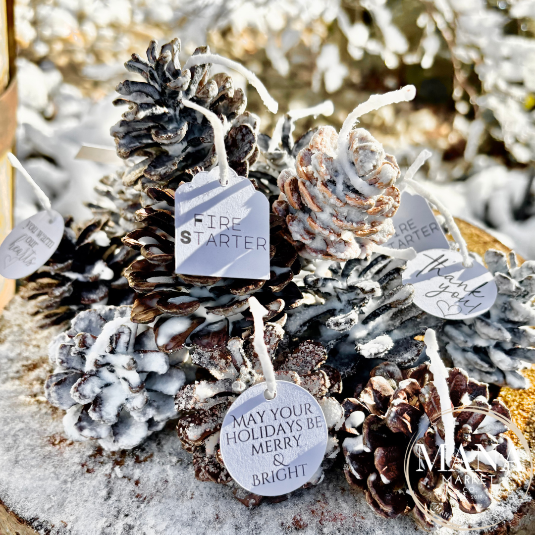 Mana Market Co. - Vente Cadeaux pour invités - Cônes de pin allume-feu cadeaux et souvenirs15