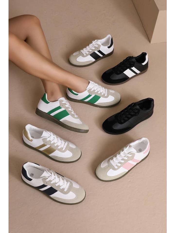 No Doubt Shoes - Wholesale Lifestyle Sneakers - Women's - WOMENS LACE UP CHUNKY SIDE DETAIL TRAINERS SNEAKERS