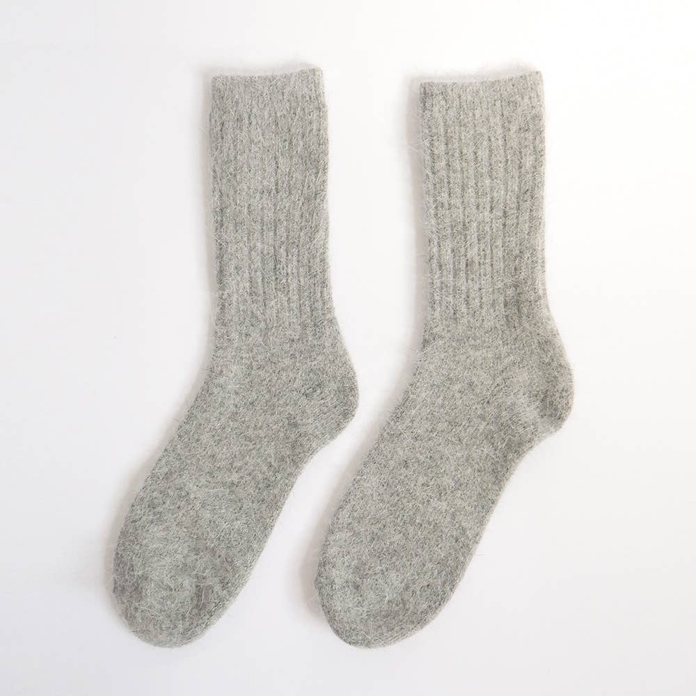 ELMNTL - Wholesale Socks – Women's - Super Soft Wool Socks - Grey