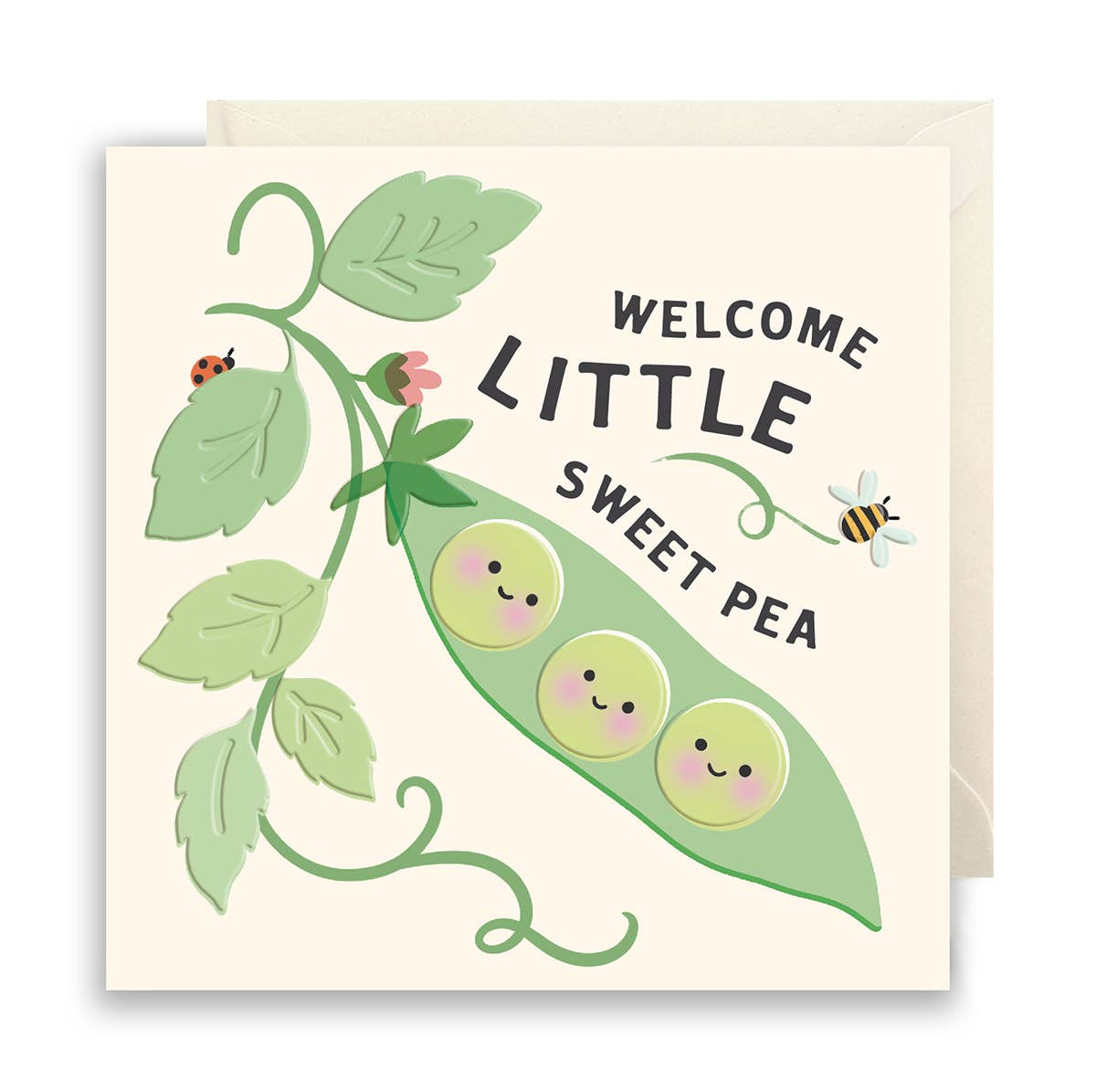 Notes & Queries, Inc. - Wholesale Baby Card - NEW BABY SWEET PEA GREETING CARD ROSANNA ROSSI0