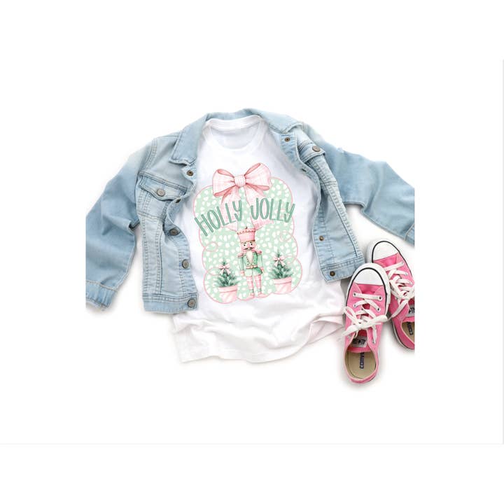 AvaryMaeInspirations - Venta al por mayor Camiseta serigrafiada - Niños - Camiseta de Chicas Cascanueces, Camiseta de Navidad Alegre y Festiva2