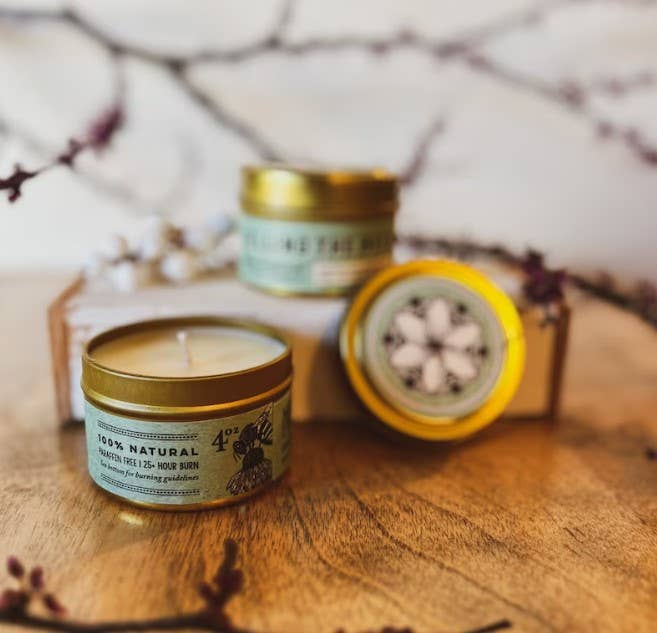 Messner Bee Farm - Vente Bougies de voyage - Raconter les abeilles 4 oz. Bougie - Sans paraffine !1