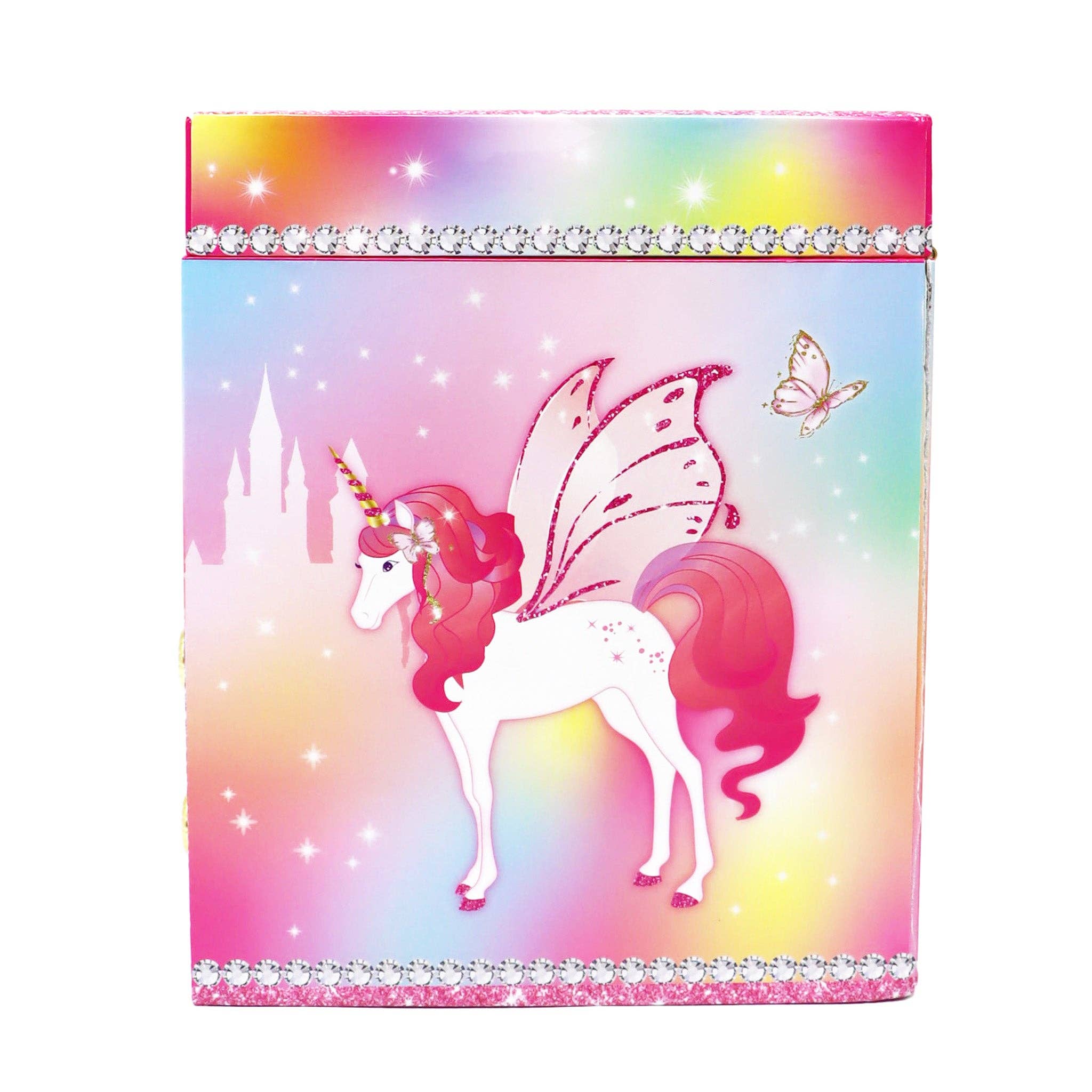 Pink Poppy USA - Wholesale Jewelry Box/Organizer - Kids - Dreamland Unicorn Medium Musical Jewellery Box | Pack of 17