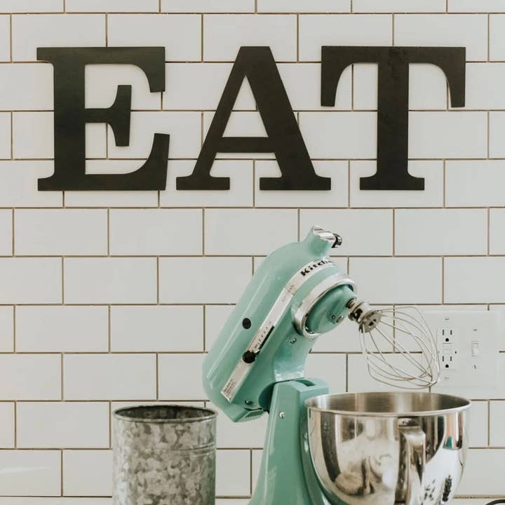 EAT Script Kitchen Decor for wholesale by Keystone Steel Co.
