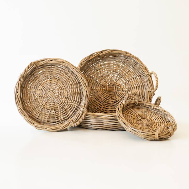 Rattan Round Tray for wholesale by Basketly