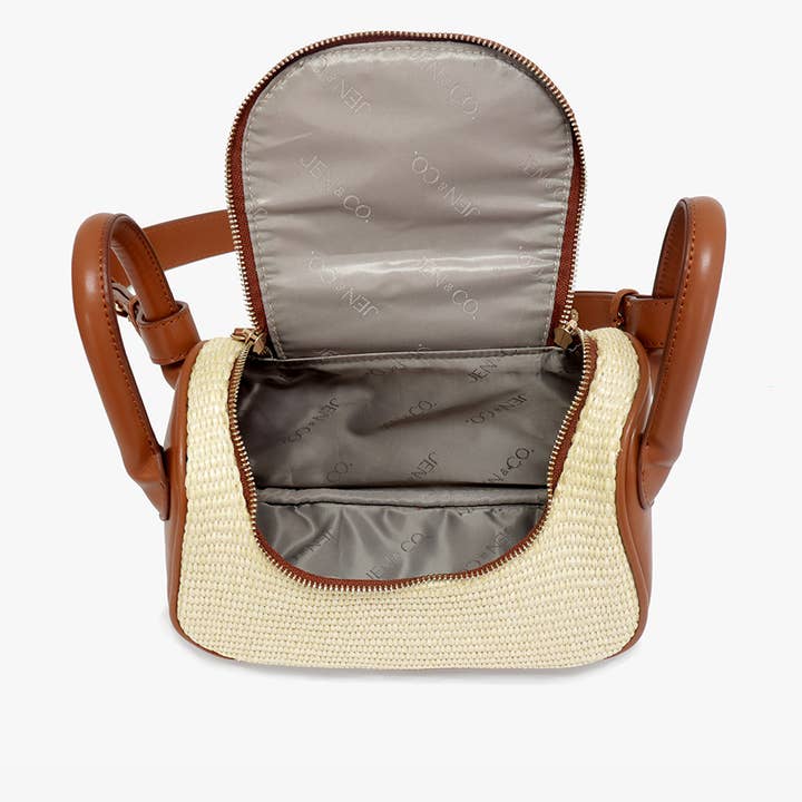 Jen & Co. - Wholesale Crossbody Bag - Women's - M2721 Susan Straw Large Handle Crossbody