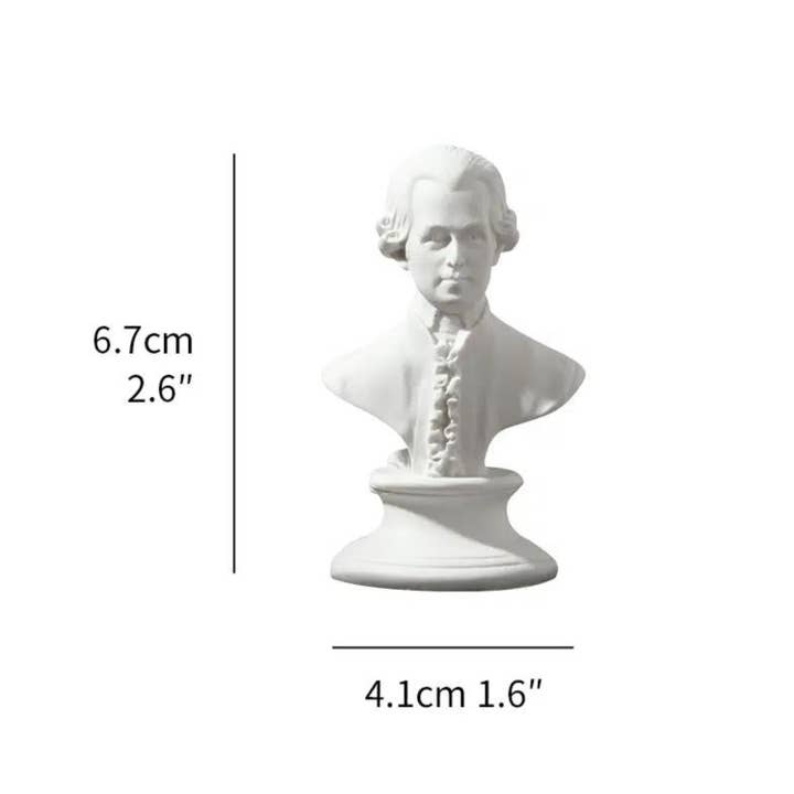 Magnifique Hearts - Wholesale Decorative Figurine - Miniature Busts Of Music Composers - Beethoven, Molliere, Br4