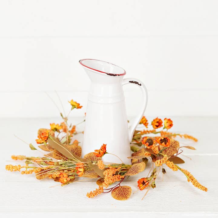 Holiday Depot Inc. - Wholesale Wreath - 530252- 14in(6.5)Wreath-Fall Mix Country Daisy Garden-4