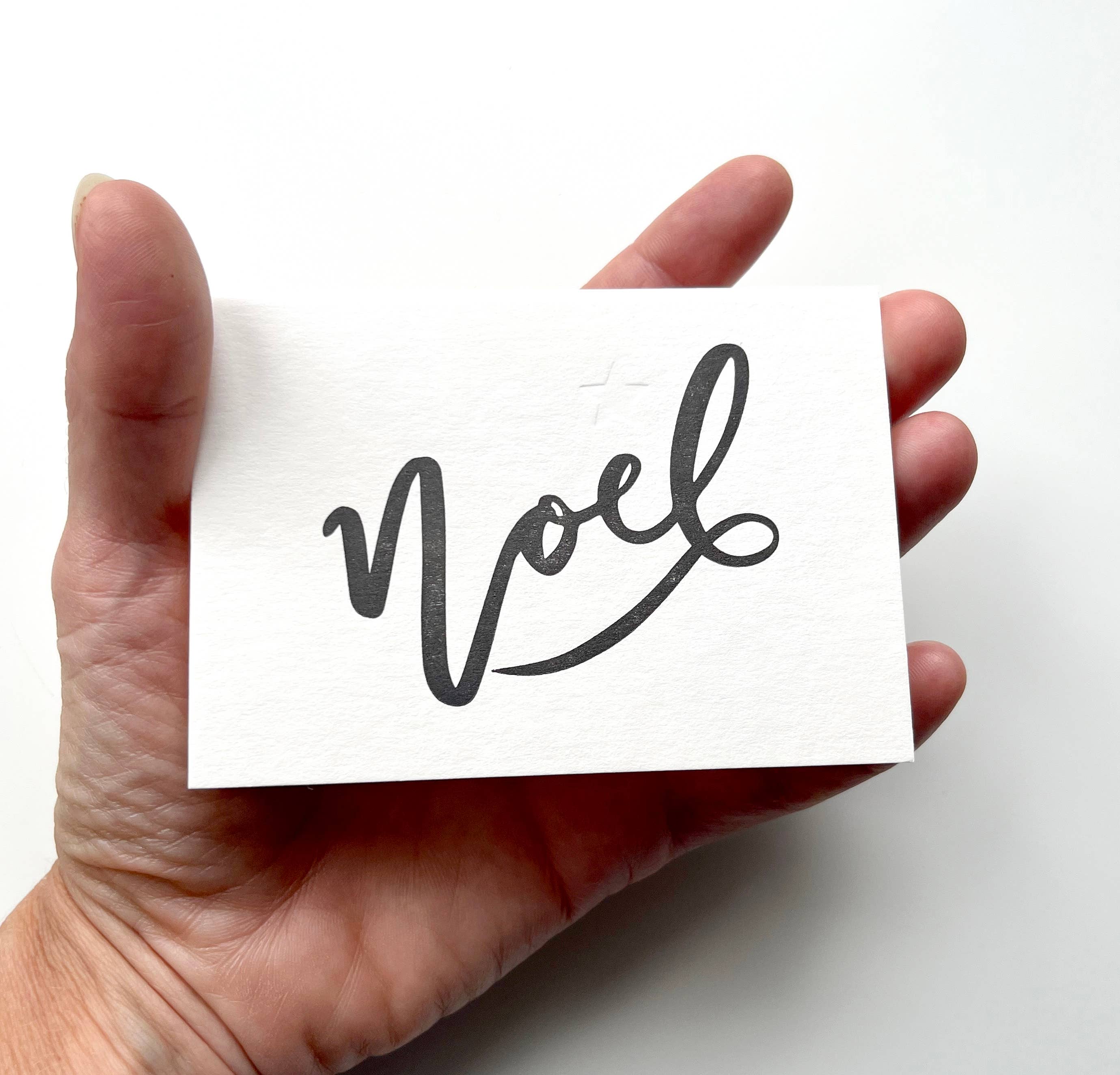 Alex & Olive – wholesale Christmas card – Noel Handcrafted Mini Christmas Card - Letterpress Printed 1