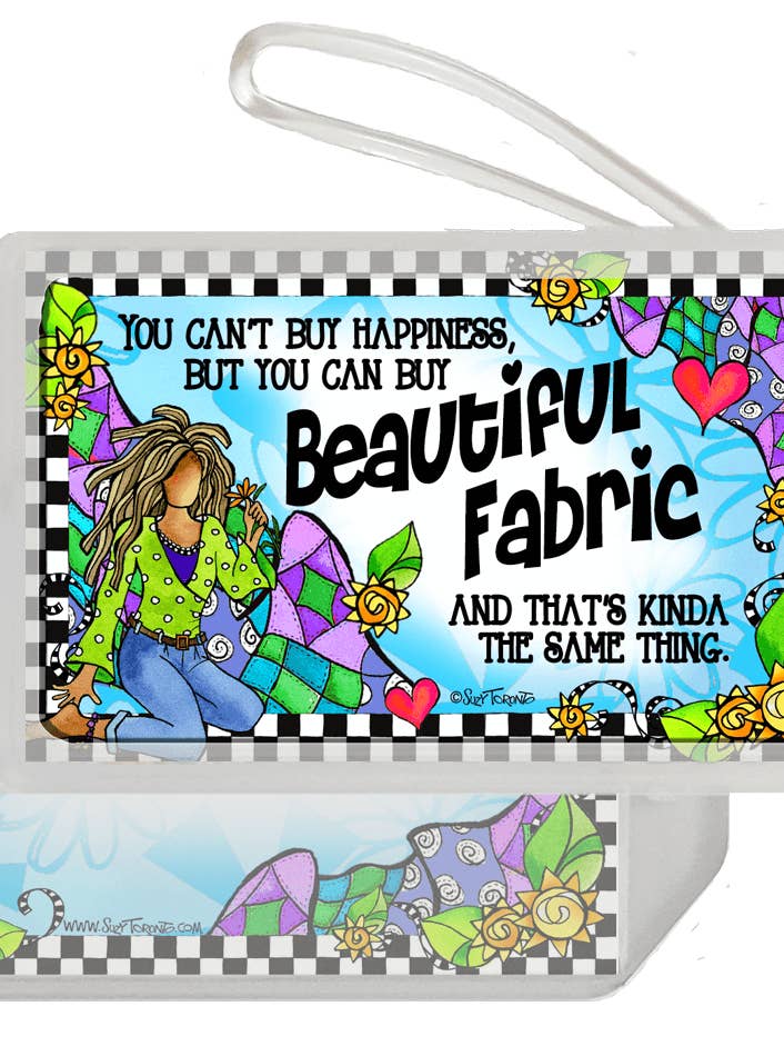 Beautiful Fabric Bag Tag for wholesale by Suzy Toronto Wholesale