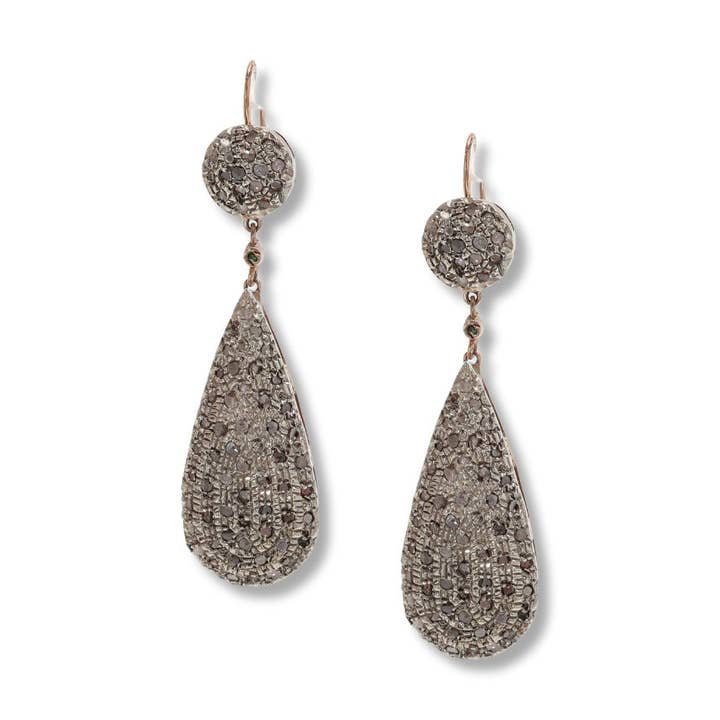 Reproduction of antique earrings in 925 silver and 9 Kt gold for wholesale by Gold Antique