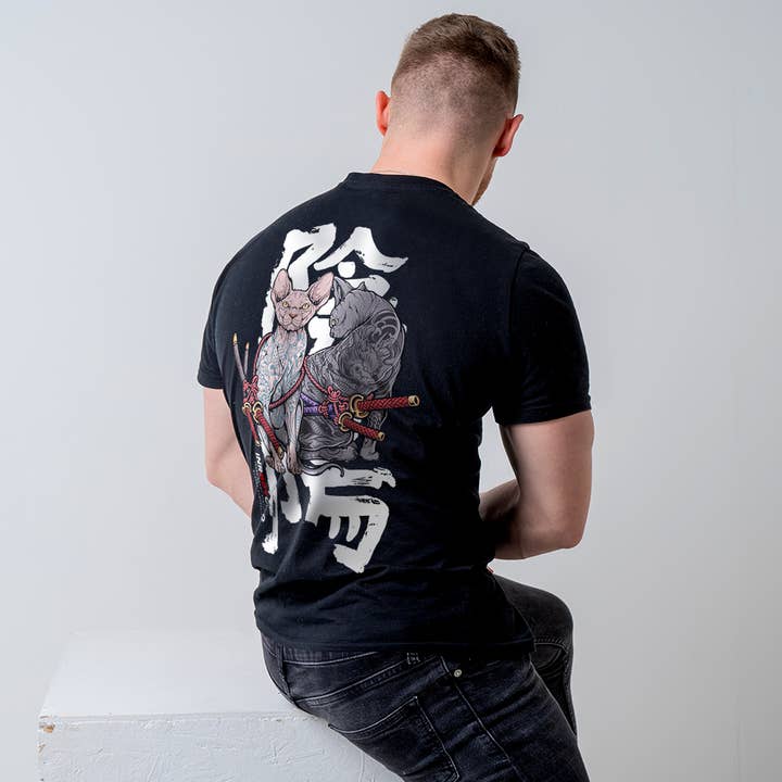 Neko Samurai Yin & Yang Tee for wholesale by Inner Beast Clothing