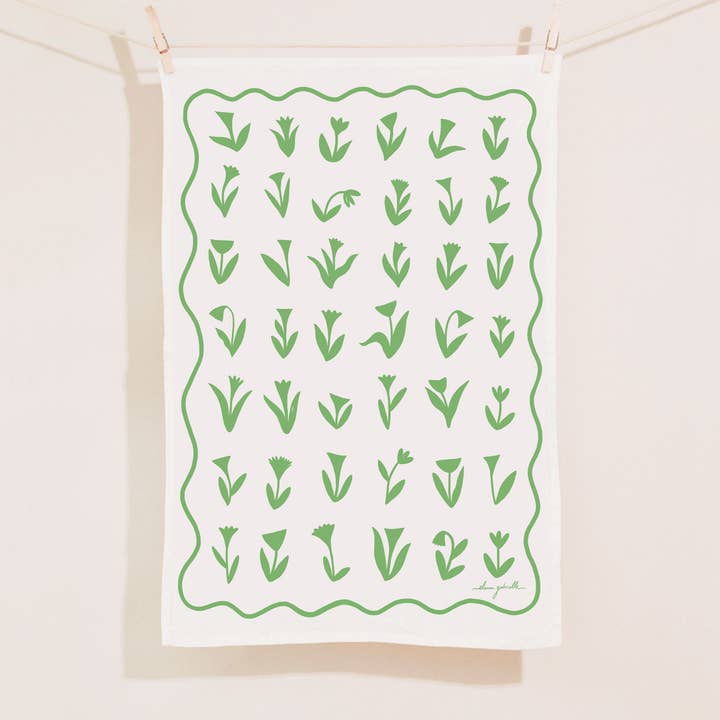 Torchon Tulipes - Linge de Cuisine Floral pour Hôte + Cadeau pour la vente par Elana Gabrielle