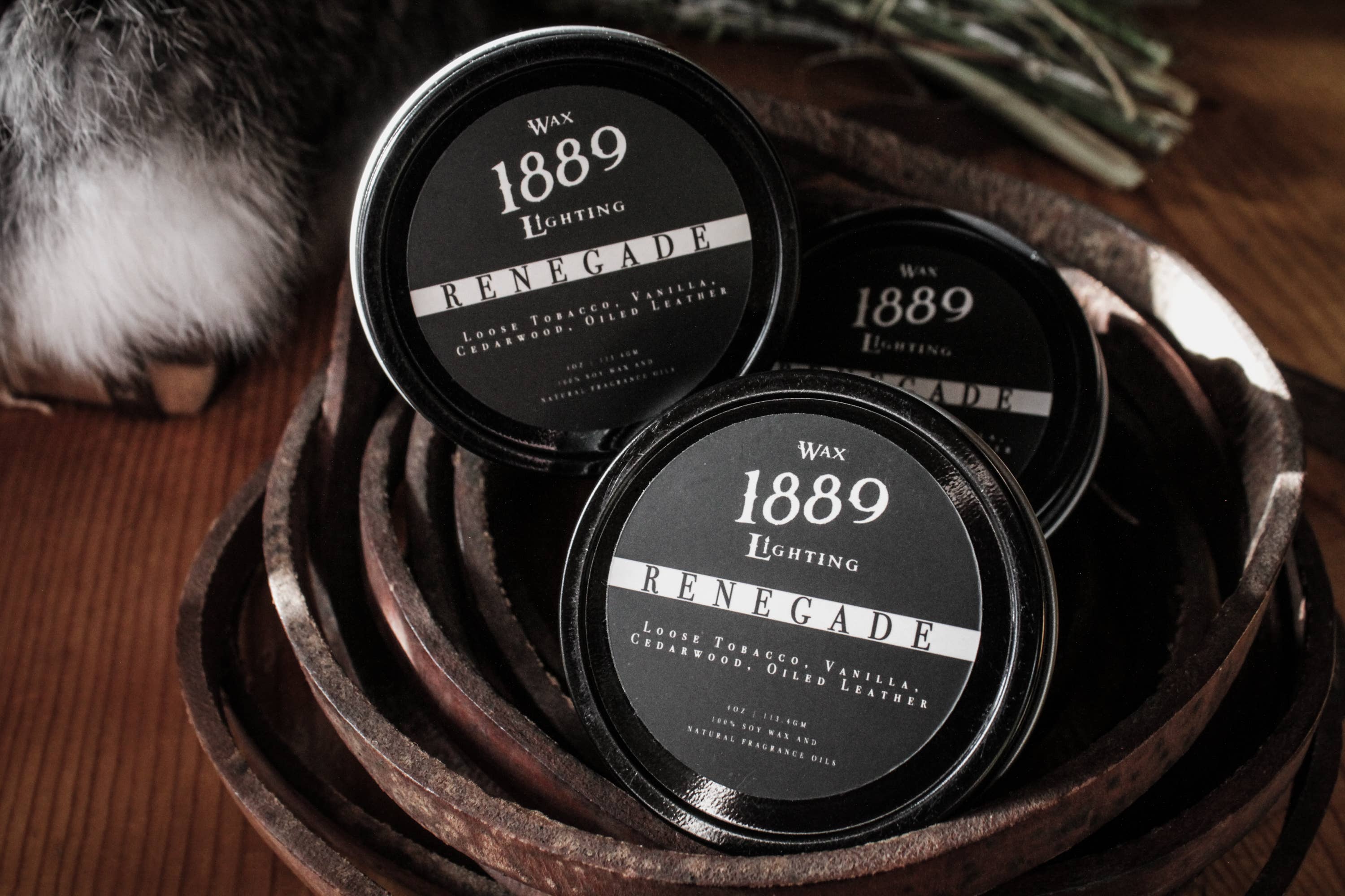 1889 Wax Lighting - Wholesale Travel Candles - Trapper 4oz Tin Candle2