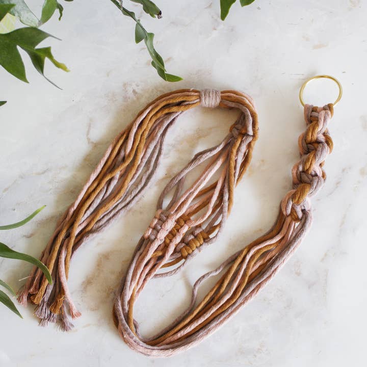 Modern Bo Studio – wholesale Hängande kruka – Chunky Twist Växtampel - Flerfärgad4