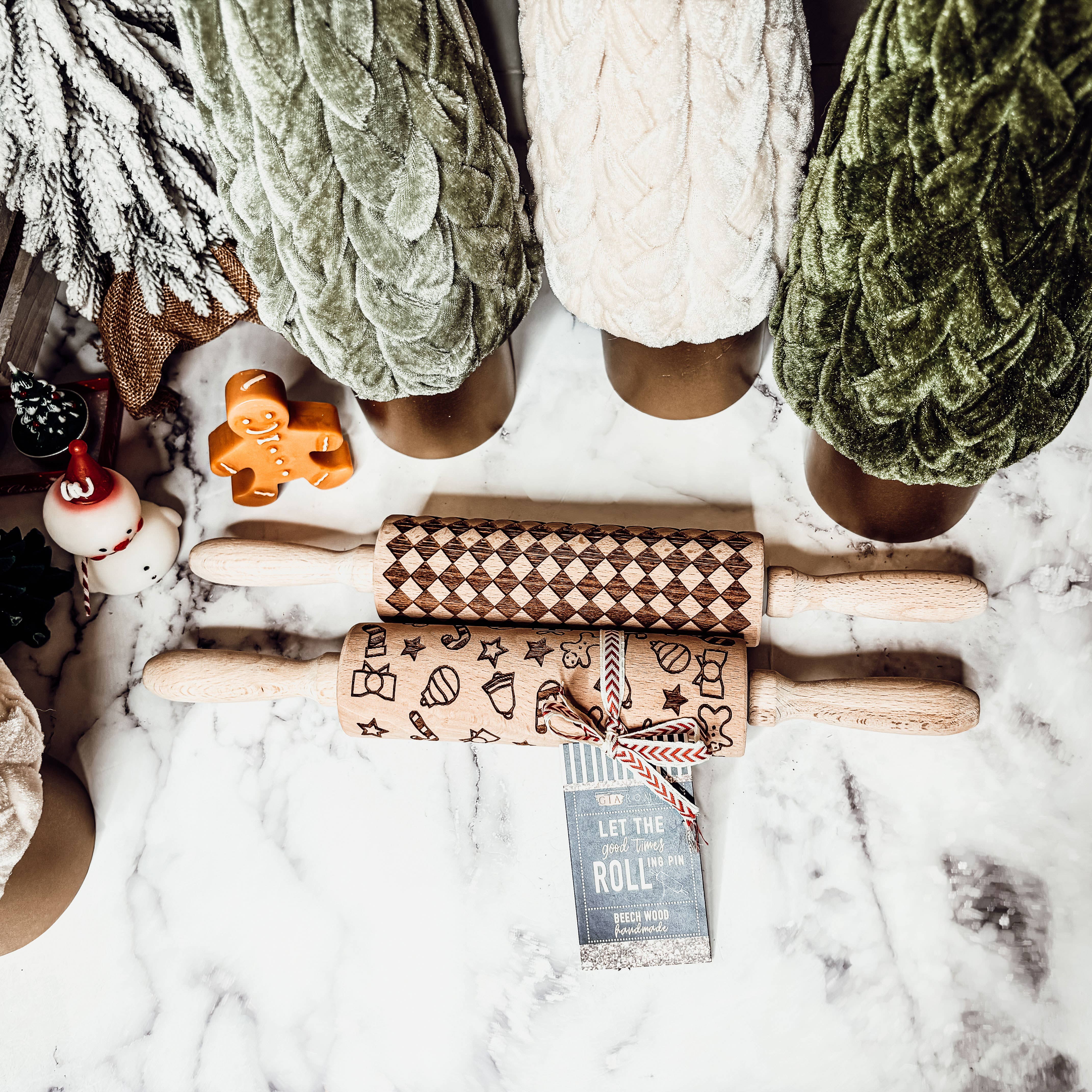 Gia Roma - Wholesale Rolling Pin - Christmas Cookie Gift Set, Wood Rolling Pin + Cookie Cutters65