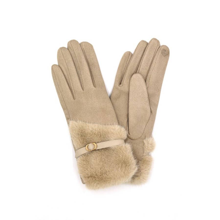 Paperdoll - Wholesale Gloves – Women's - FAUX FUR ULTRA SUEDE FASHION GLOVES2