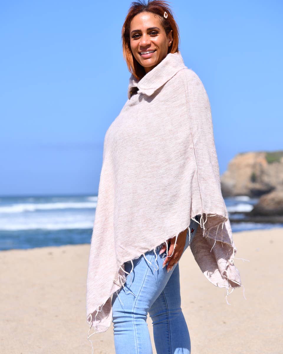 Zig Zag Asian Collection - Wholesale Poncho - Women's - Brushed Woven Poncho 64