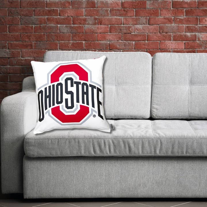 Campus Hammocks - Wholesale Throw/Decorative Pillow - OHIO STATE Buckeyes Logo Pillow Cover- Licensed OSU Decor1
