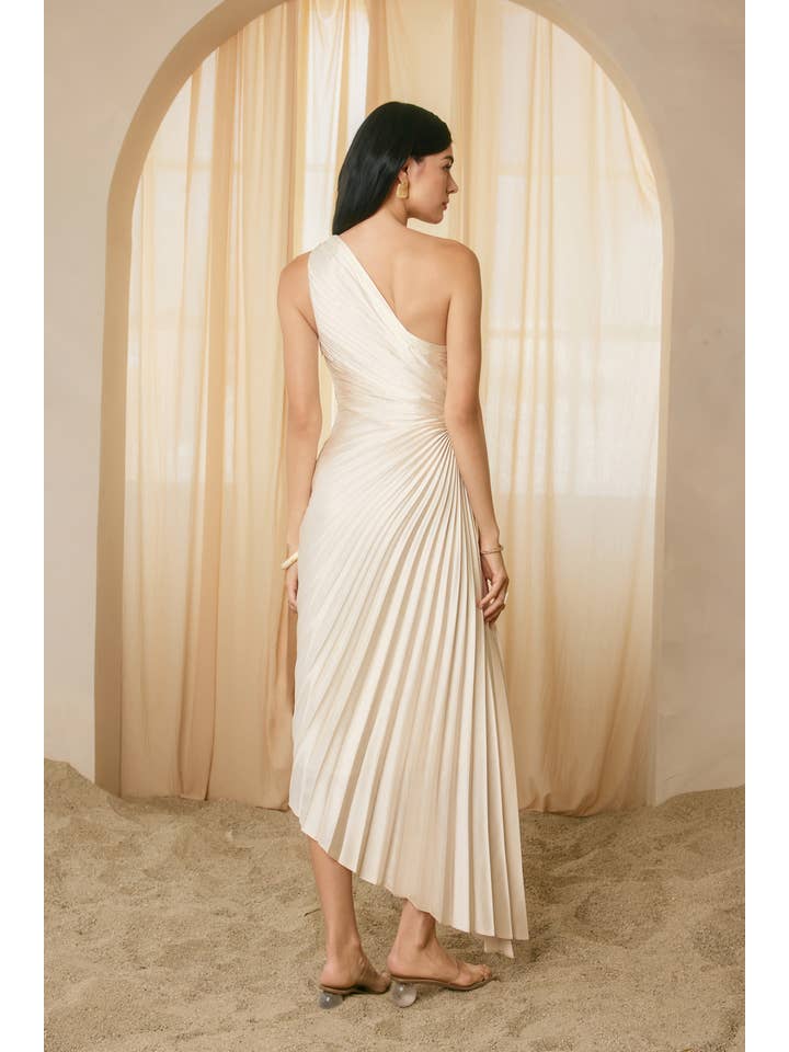 Dress Forum - Wholesale Dress - Women's - Olympia Asymmetrical Pleated Maxi Dress (1)71