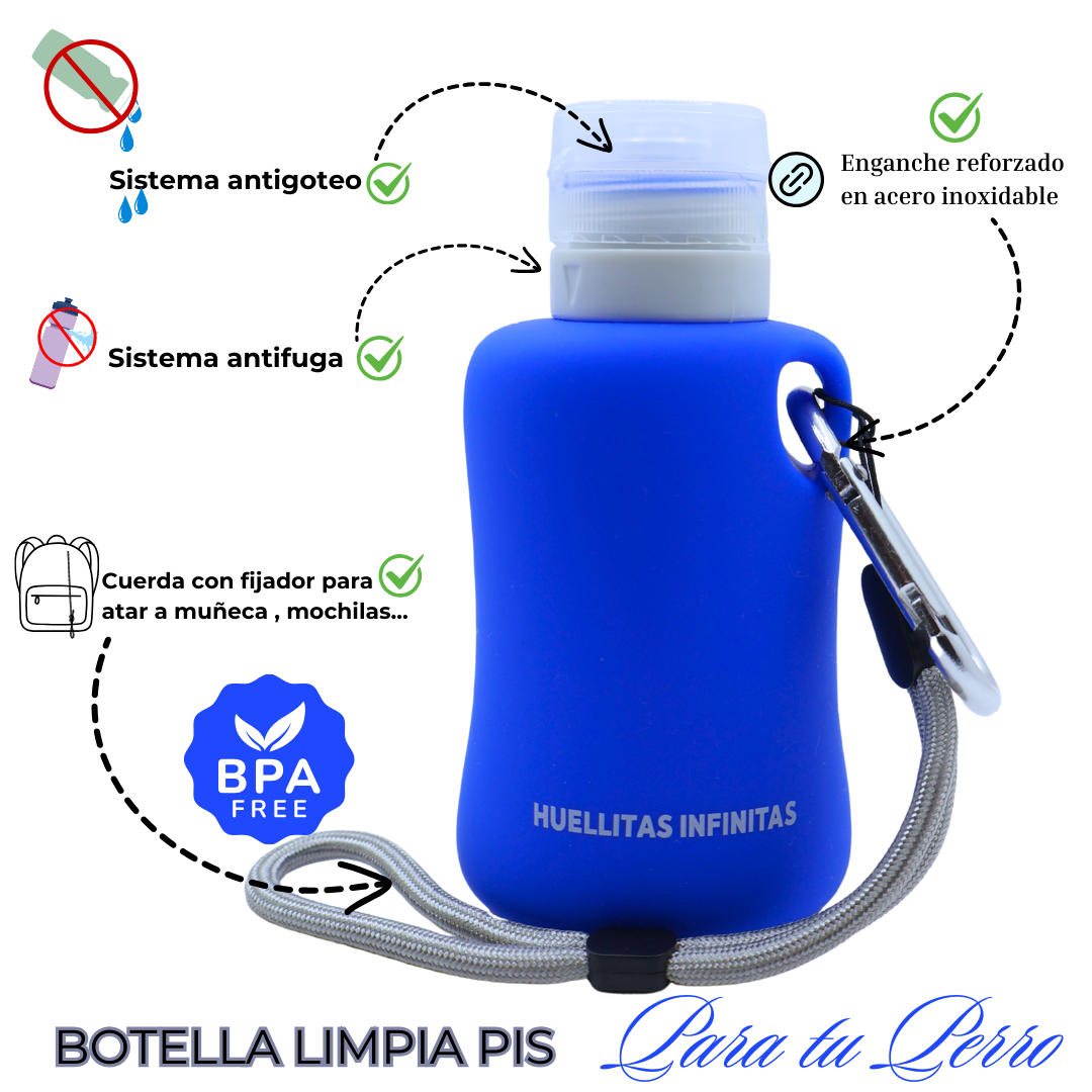 Angel Herrero Meléndez - Marca: HUELLITAS INFINITAS - Wholesale Pet Cleaning Supplies - Electric Blue Dog Pee Cleaner Bottle New Color!2