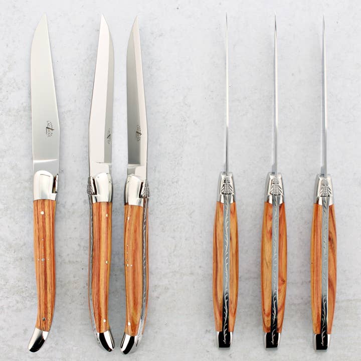 Forge de Laguiole Rosewood Steak Knives - Shiny for wholesale by Laguiole Imports