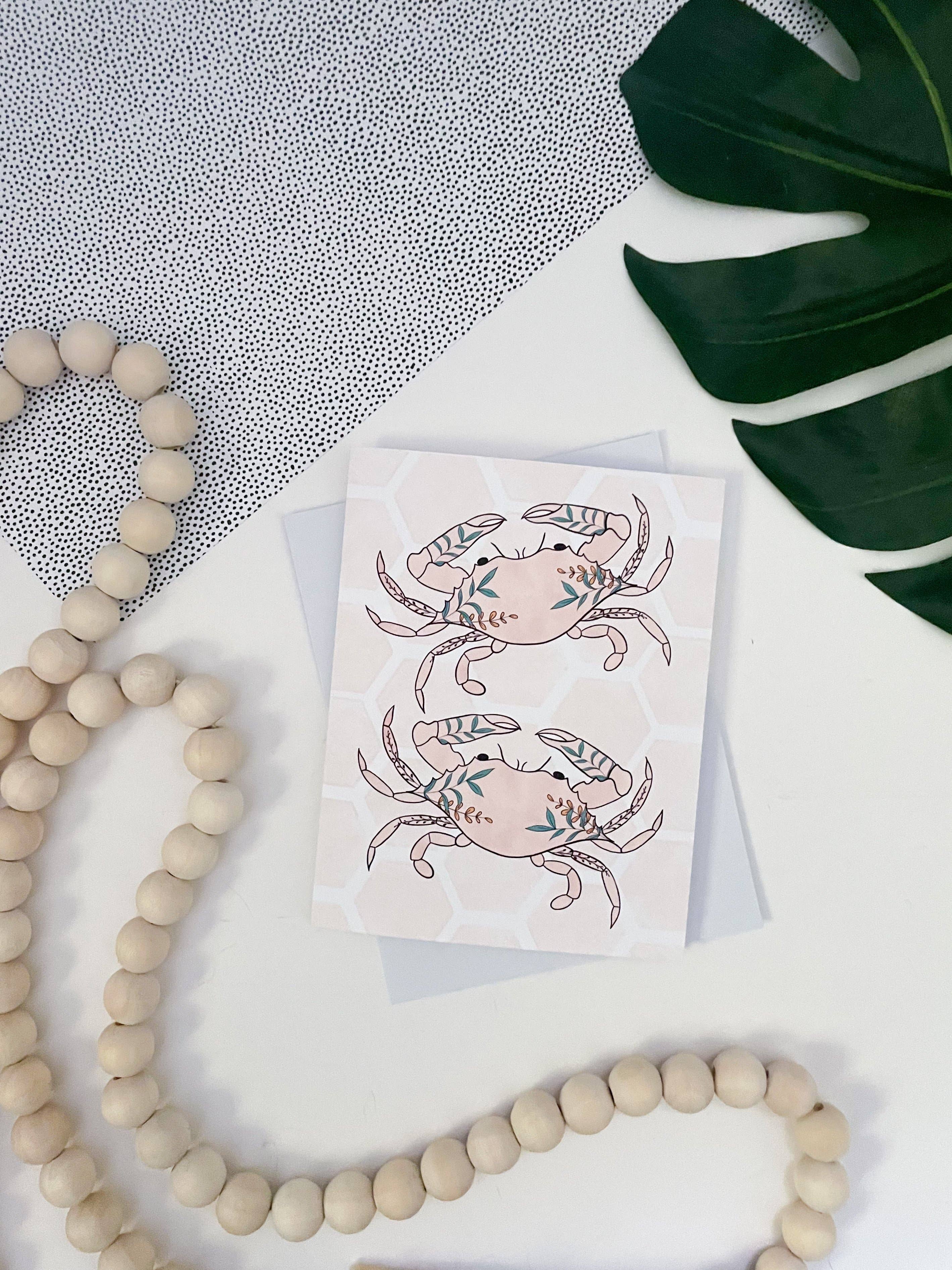 Jami Creates - Wholesale Everyday Greeting Card - Floral Crab Maryland Greeting Card2