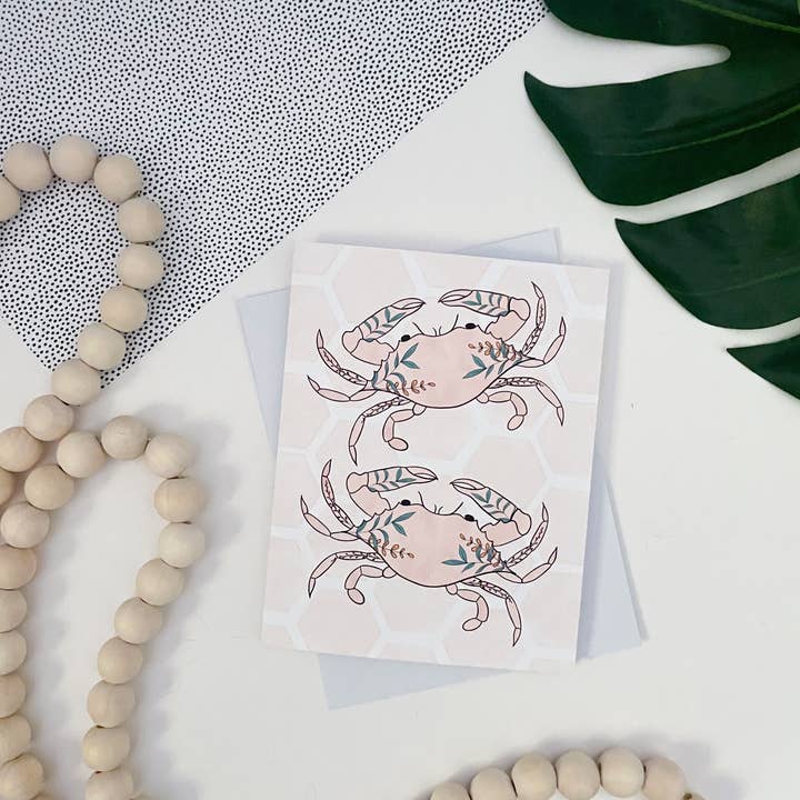 Jami Creates - Wholesale Everyday Greeting Card - Floral Crab Maryland Greeting Card2