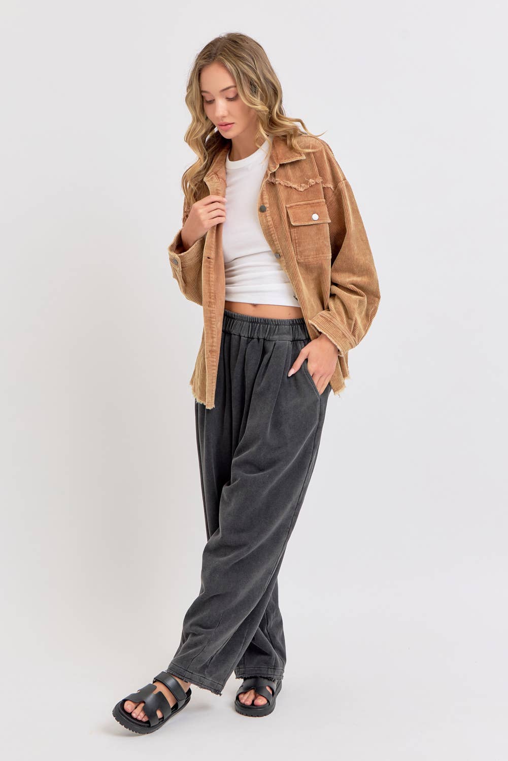 Sweet Lovely by Jen – wholesale Lounge Sweatpants/jogging bottoms – Women's – MINERAL WASHED SWEATPANTS IN FRENCH TERRY 18