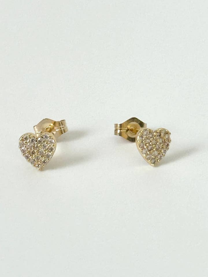Dalia Heart Studs for wholesale by Tramps+Thieves