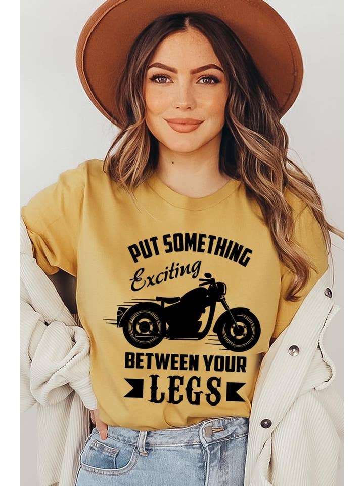COLORBEAR - Wholesale T-Shirt (Graphic) - Women's - Put Something Exciting Motorcycle Graphic Tee