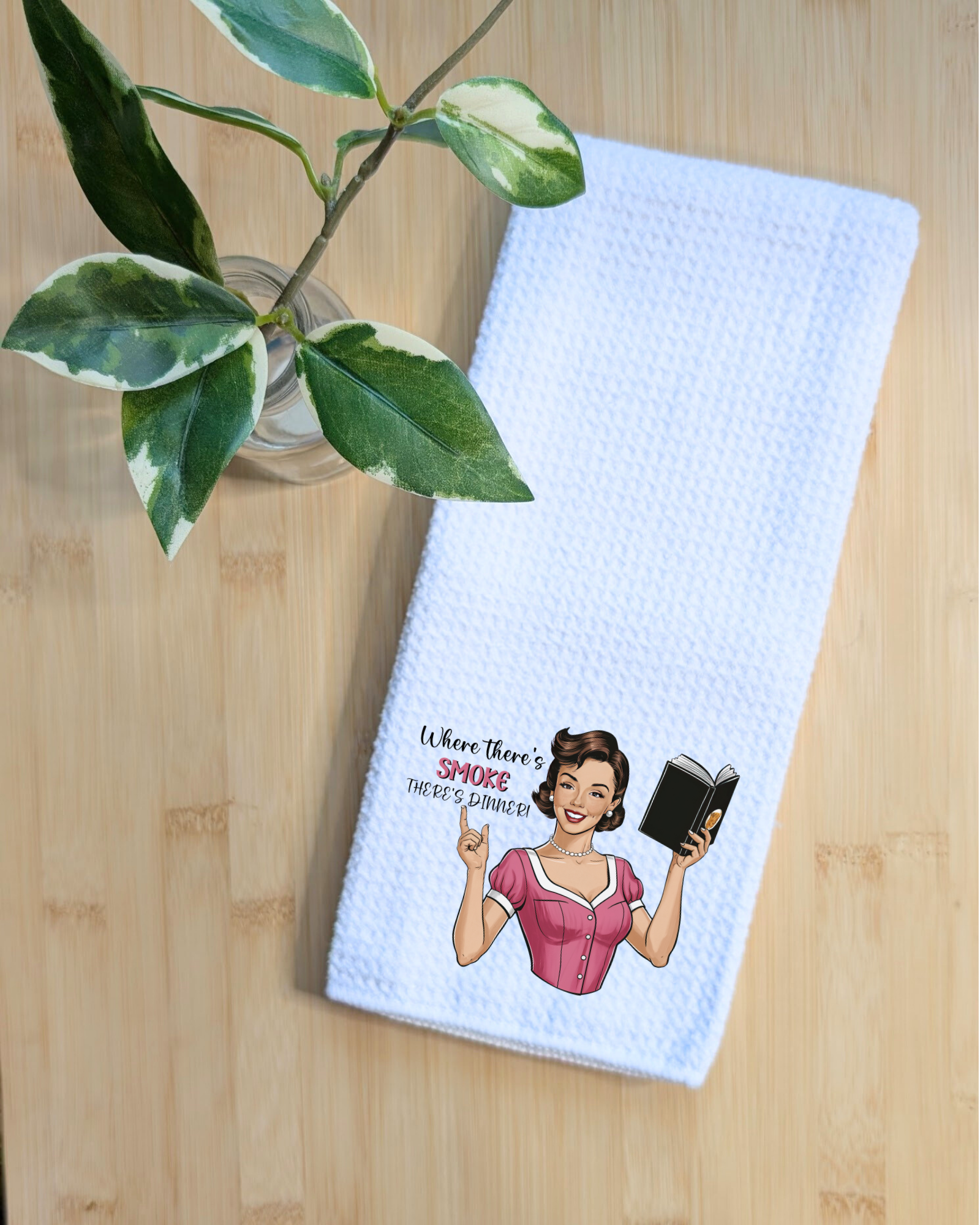 Creations by Terra - Wholesale Tea Towel - Tea Towel Waffle Fabric Kitchen Sarcastic Funny 16" x 24"0