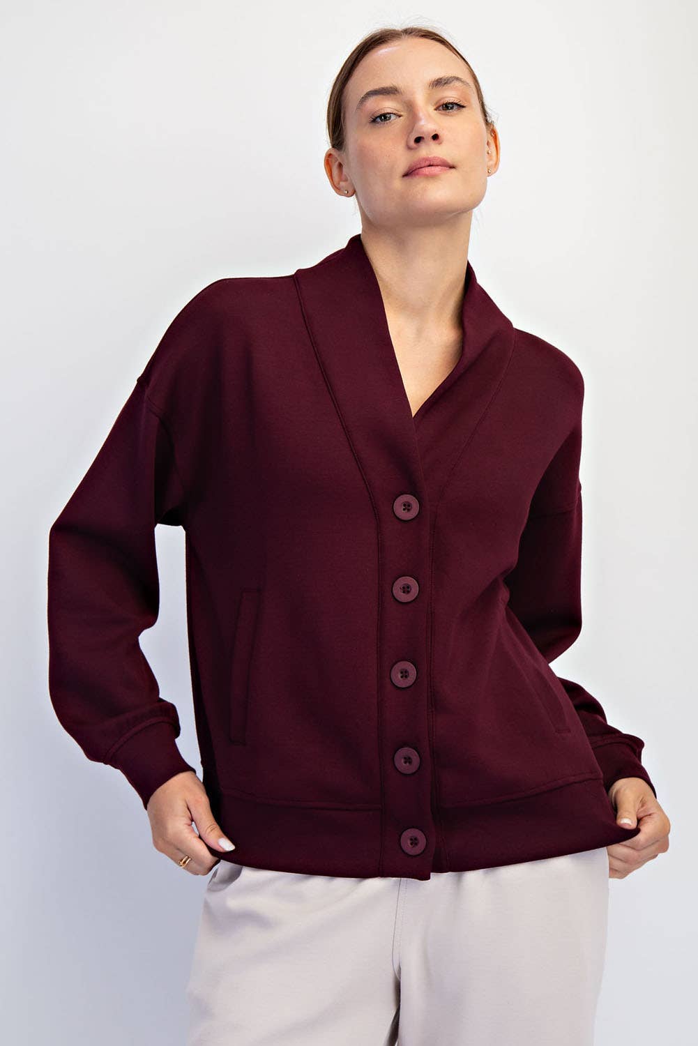 Rae Mode - Wholesale Lounge Top - Women's - MODAL POLY CARDI8