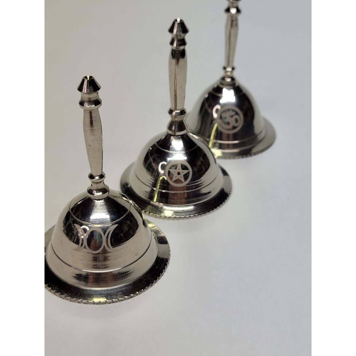 My Magic Place Shop - Wholesale Bell - Altar  Bells, Triple Moon, Pentacle OM bell, Witch Bell3
