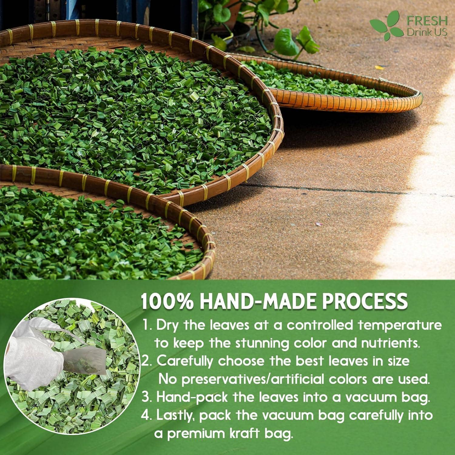 Naomi's Happy Place Shop - Wholesale Health/Detox Tea - Natural Pandan Leaves Dried, Pandan Leaf Powder, 100% Pure Dried Pandan Leaves, Pandan Leaf Tea, No Additives, No Caffeine, Vegan5