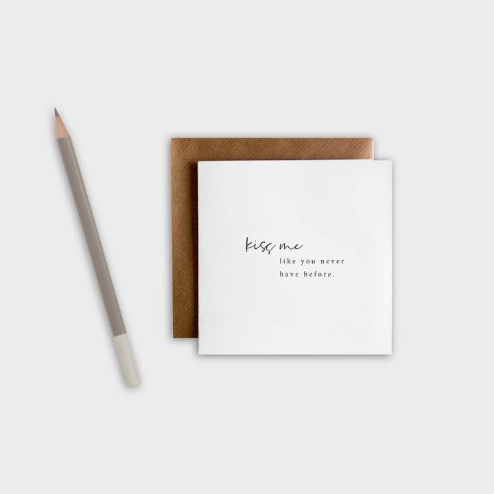 Card - kiss me for wholesale by The Brown Paper Movement
