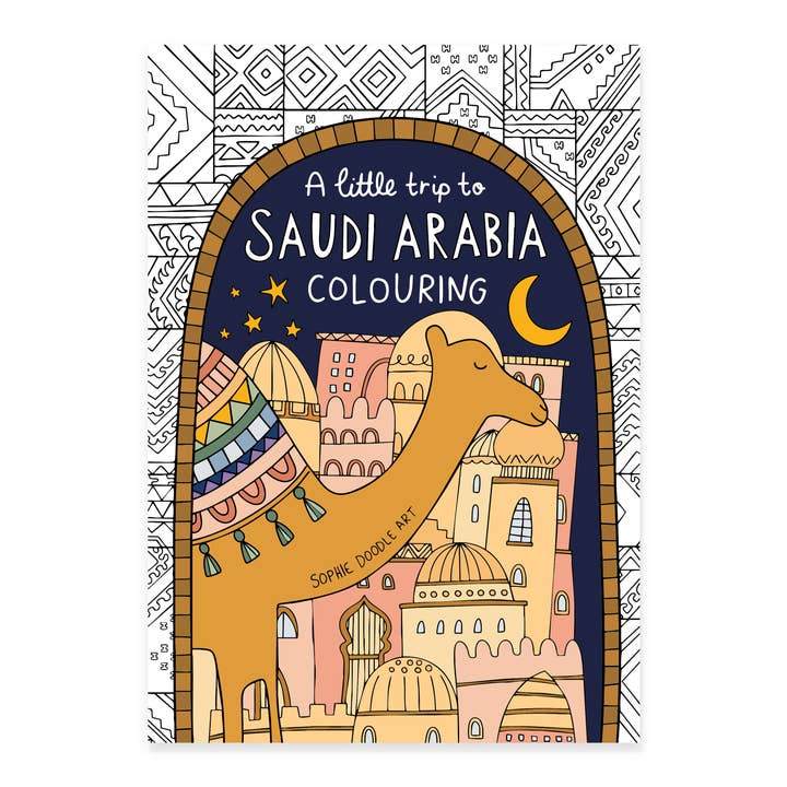 A Little Trip to: Saudi Arabia Colouring Book for wholesale by Sophie Doodle Art