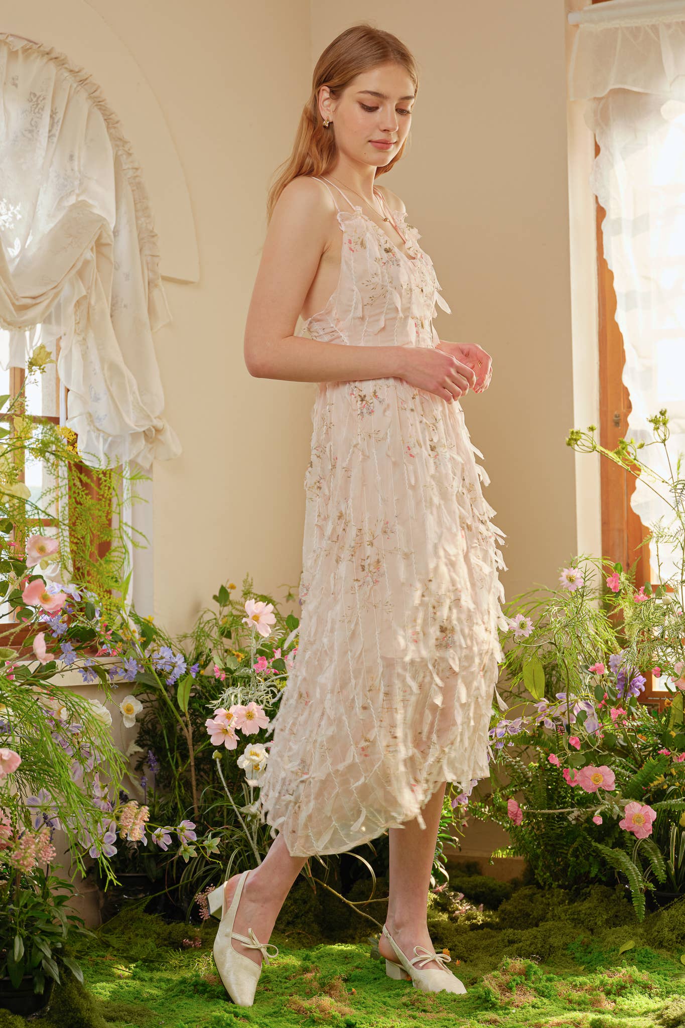 ROSIE POSIE - Wholesale Dress - Women's - RP2347 - Whimsical Blush Tulle Midi Dress4