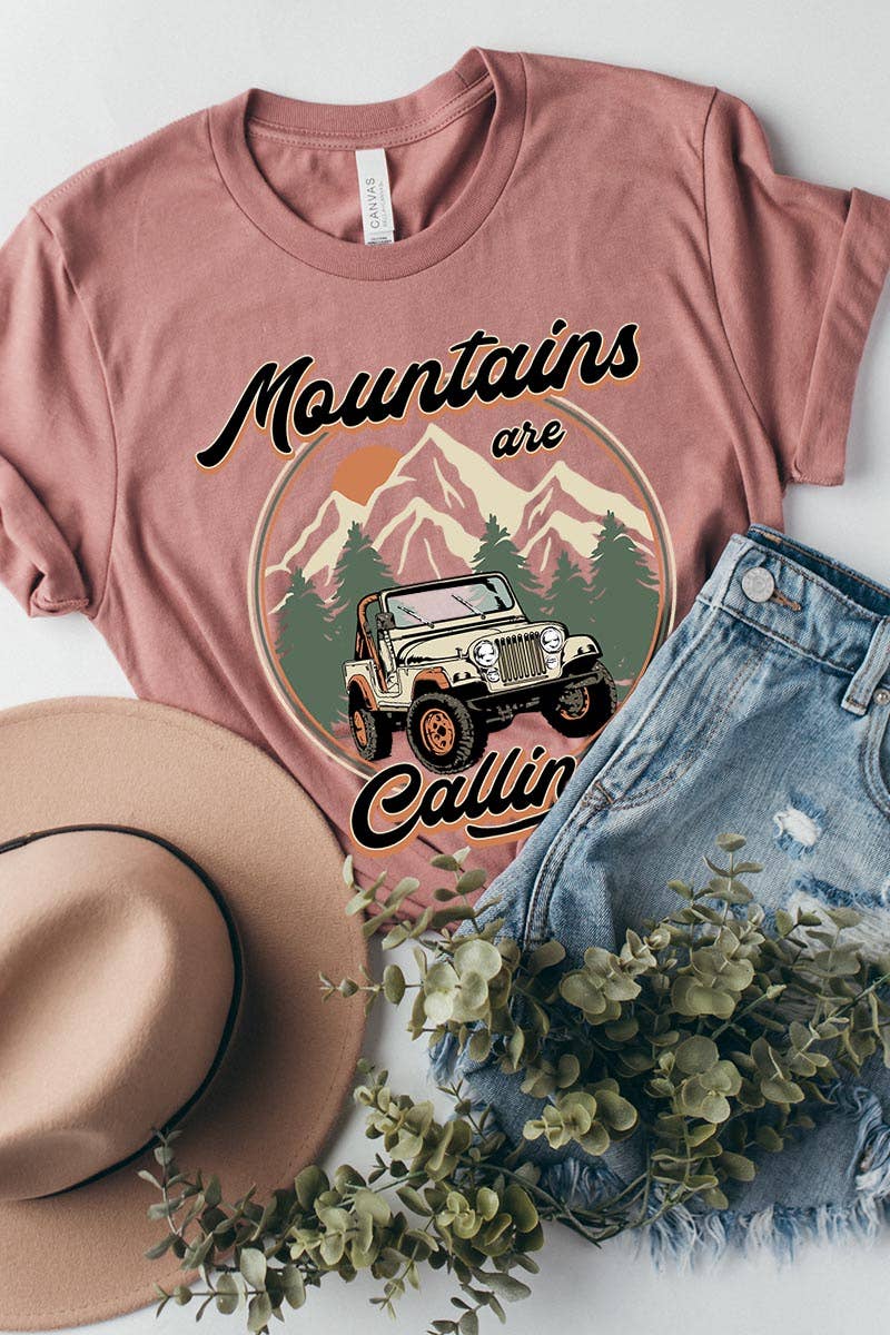 COLORBEAR - Wholesale T-Shirt (Graphic) - Unisex - MOUNTAINS ARE CALLING UNISEX SHORT SLEEVE15