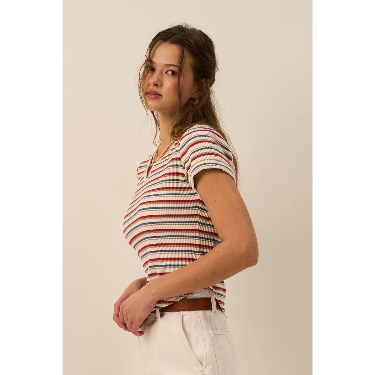 The GREii - Wholesale Knit Top - Women's - Vibrant Striped Knit Top1