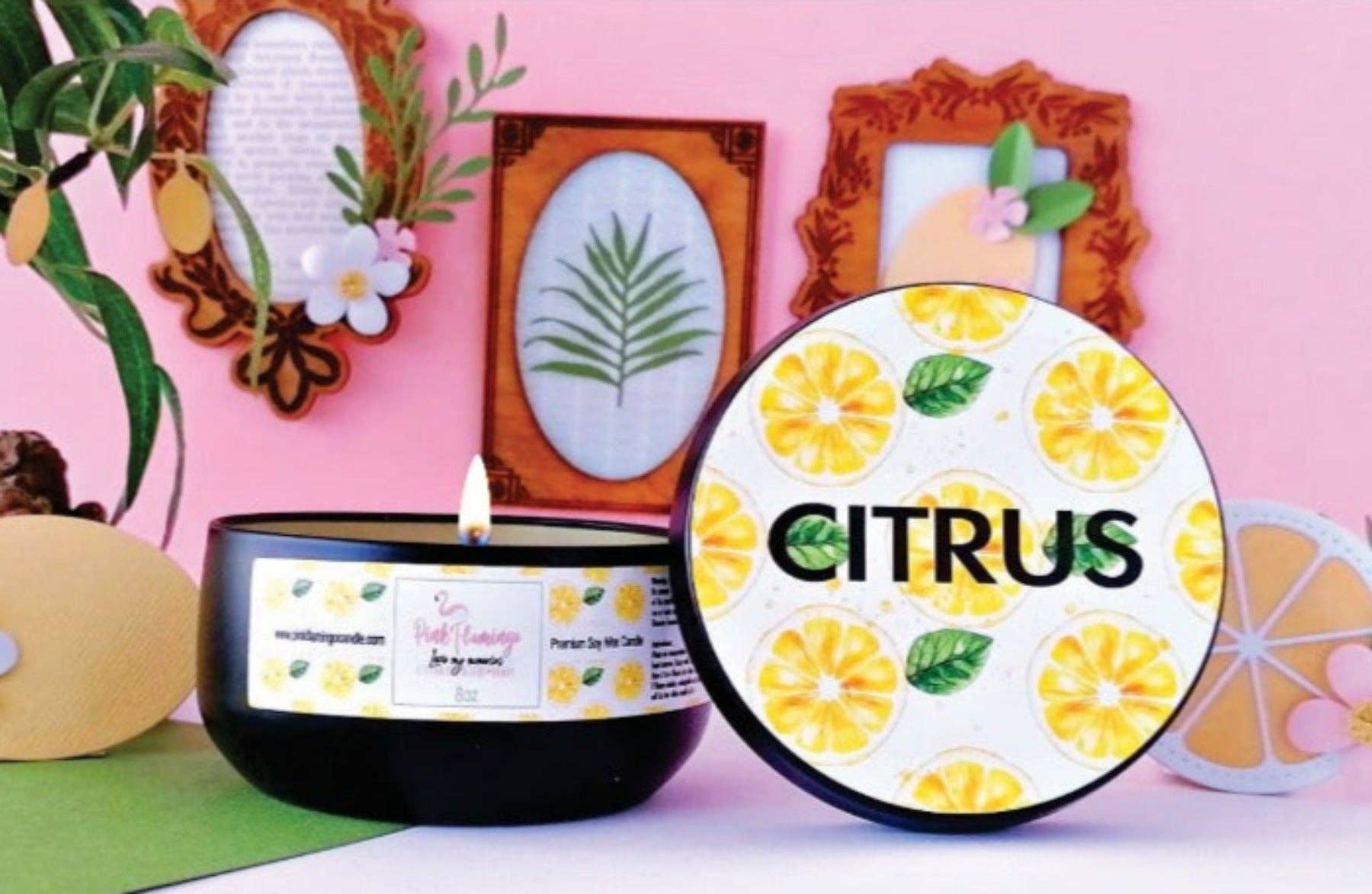 PINK FLAMINGO CANDLE – wholesale Jar/filled candle – Citrus | Signature Candle0