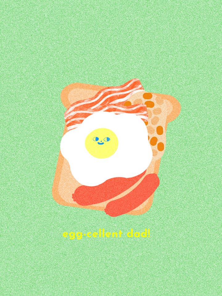 Egg-cellent Dad A6 Father's Day Card, Portrait for wholesale by Beth Mazuryk