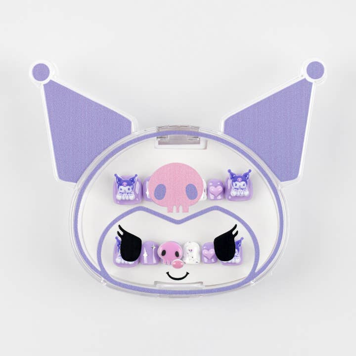 Kuromi Kids 3D Luxury Handmade Press-On Nails for wholesale by 3H Nails