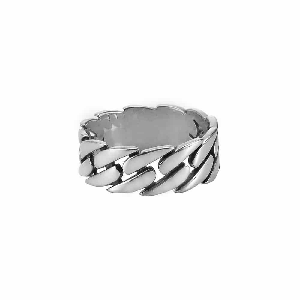 7mm Men's Titanium Engagement Ring 2 Tone Diamond Titanium&Silver Band.15ct  - Titanium Rings at Elma UK Jewellery