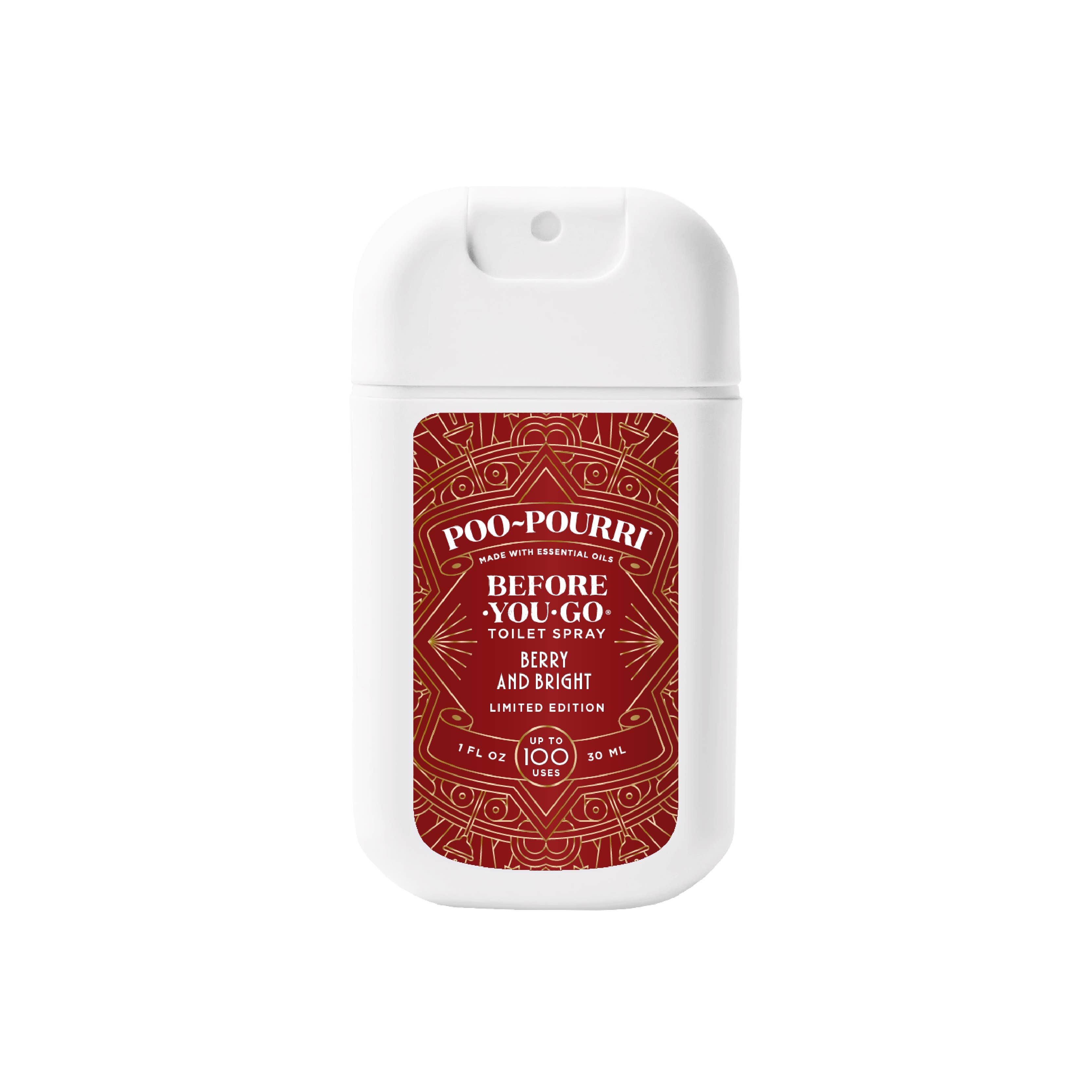 ~Pourri - Wholesale Toilet Spray - Holiday Poo~Pourri Berry & Bright - 1 oz Pocket Sprayer1