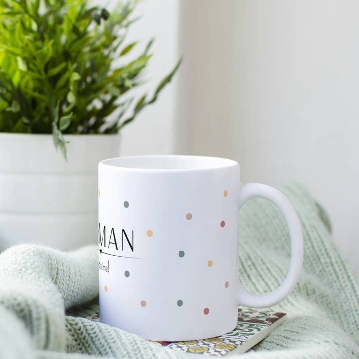 Fransk morsdagskrus 'Maman je t'aime' på fransk for engroshandel hos Birds & Crafts