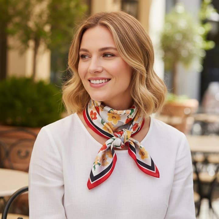 Oblige by G - Wholesale Scarf - Women's - Printed Silk Square Scarf BS-0112 0104 0108 0103 0114 01203