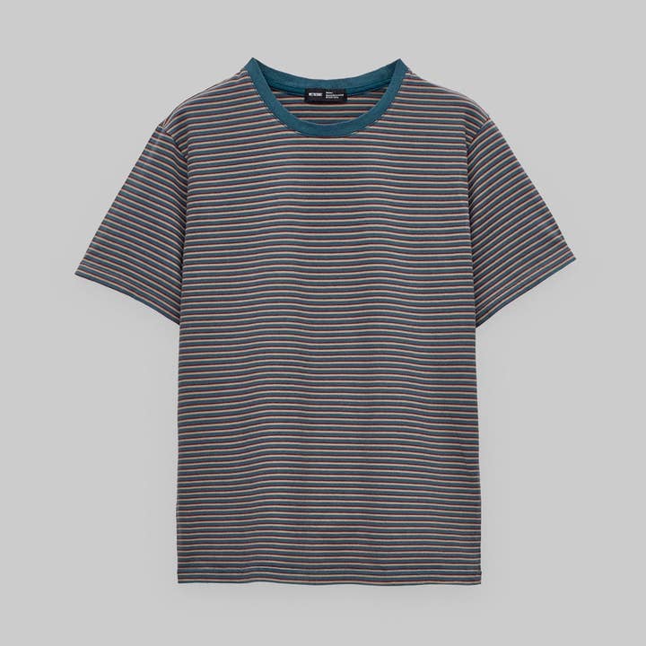 wetheknot - Wholesale T-Shirt - Men's - Stripes t-shirt (bottle green) — Organic cotton