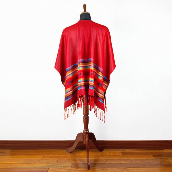 ECUALAMA – Engroshandel Poncho - Dame – Letvægts Tynd Alpaca Uld UNISEX Ruana Cape Poncho/Sjal