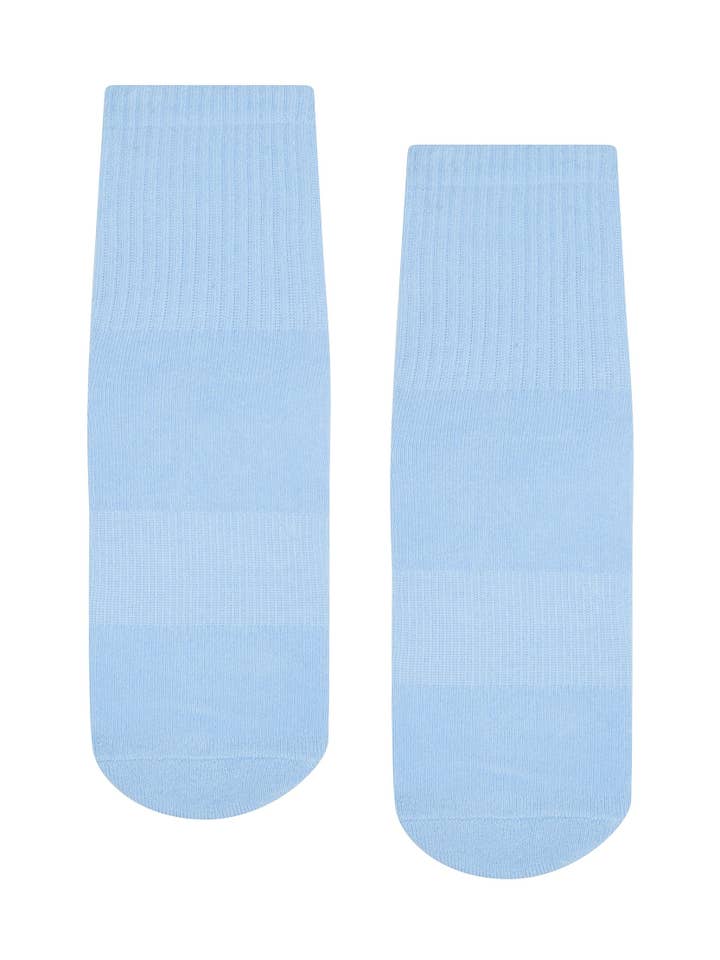 MoveActive - Wholesale Socks – Women's - Crew Non Slip Grip Socks - Powder Blue